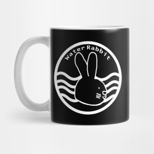 Water Rabbit Portrait White Line Chinese Zodiac Mug